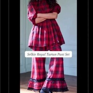 Selkie Royal Tartan Red Tartan Tunic and Pant Set